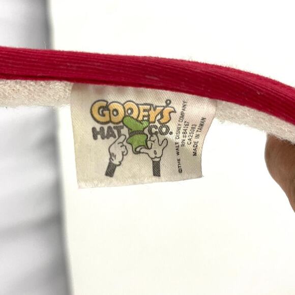 VTG Disneyland Red Minnie Mouse Visor Hat Embroidered Goofy's Hat Co - Picture 9 of 9